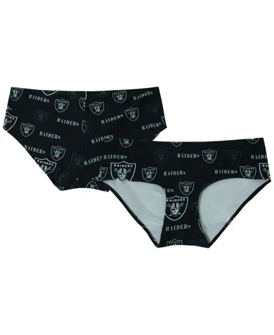 Concepts Sport Women's Black Las Vegas Raiders Mosaic Allover Print Knit Panty