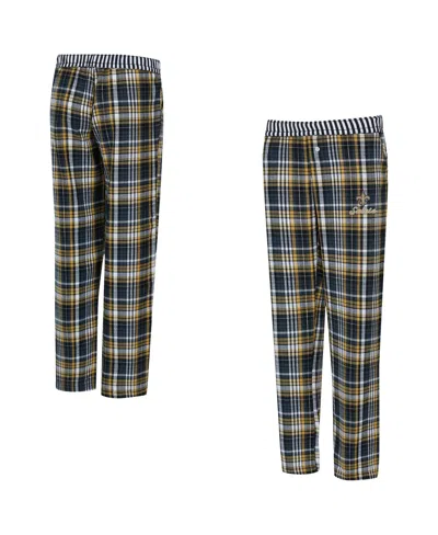 Concepts Sport Women's Black New Orleans Saints Laney Plaid Tri-blend Pants In Blue