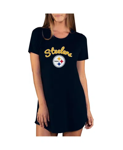 Concepts Sport Women's Black Pittsburgh Steelers Marathon Knit Nightshirt