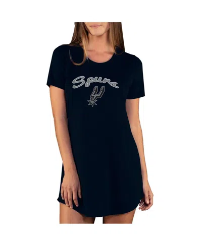 Concepts Sport Women's Black San Antonio Spurs Marathon Knit Nightshirt