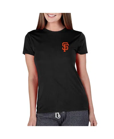 Concepts Sport Women's Black San Francisco Giants Marathon Knit Top In Multi