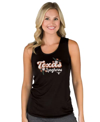 Concepts Sport Women's Black Texas Longhorns Marathon Racerback Tank Top