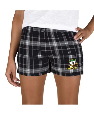 Concepts Sport Women's Black/gray Oregon Ducks Ultimate Flannel Shorts