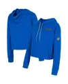 Concepts Sport Women's Blue Fc Cincinnati Elevation Tri-blend Long Sleeve Pullover Hoodie In Blue