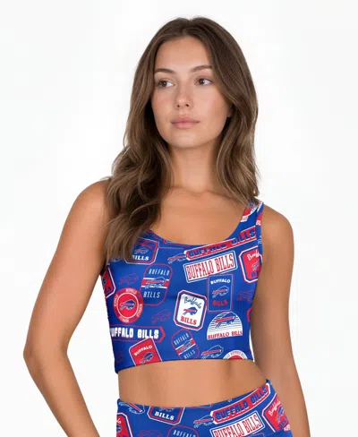 Concepts Sport Women's Buffalo Bills Grady Allover Print Wireless Unlined Full-coverage Bralette In Blue