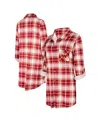 Concepts Sport Burgundy Washington Commanders Ashford Plaid Knit Nightshirt In Multi
