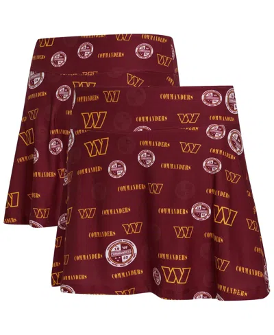 Concepts Sport Women's Burgundy Washington Commanders Mosaic Allover Print Skort