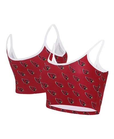 Concepts Sport Women's Cardinal Arizona Cardinals Gauge Lounge Bralette In Red