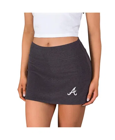 Concepts Sport Women's Charcoal Atlanta Braves Centerline Knit Skort In Gray