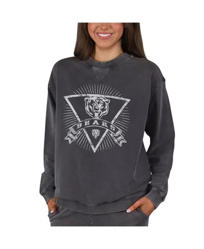 Concepts Sport Women's Charcoal Chicago Bears Boxy Mist French Terry Long Sleeve Top In Gray