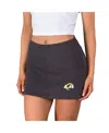 Concepts Sport Women's Charcoal Los Angeles Rams Centerline Knit Skort In Black