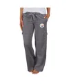 Concepts Sport Women's Charcoal Pittsburgh Steelers Trackside Cargo Pants In Gray