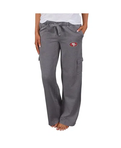 Concepts Sport Women's Charcoal San Francisco 49ers Trackside Cargo Pants In Gray