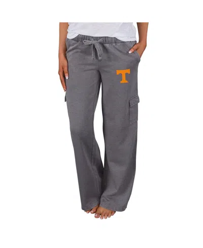 Concepts Sport Women's Charcoal Tennessee Volunteers Trackside Wide Leg Cargo Pants In Gray