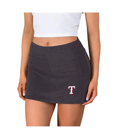 Concepts Sport Women's Charcoal Texas Rangers Centerline Knit Skort In Gray