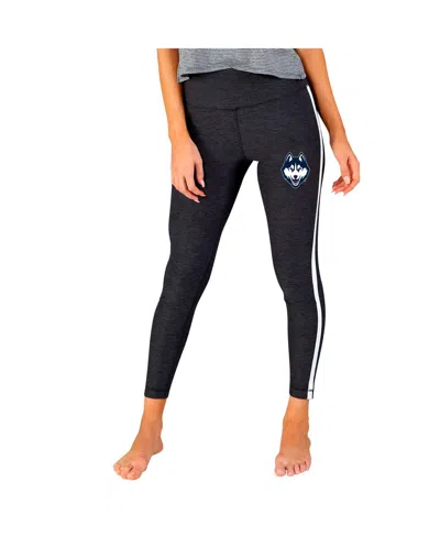 Concepts Sport Women's Charcoal Uconn Huskies Centerline Knit Leggings In Black