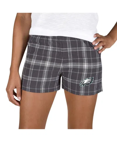 Concepts Sport Women's Charcoal/gray Philadelphia Eagles Ultimate Flannel Shorts