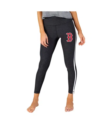 Concepts Sport Women's Charcoal/white Boston Red Sox Centerline Knit Leggings In Black