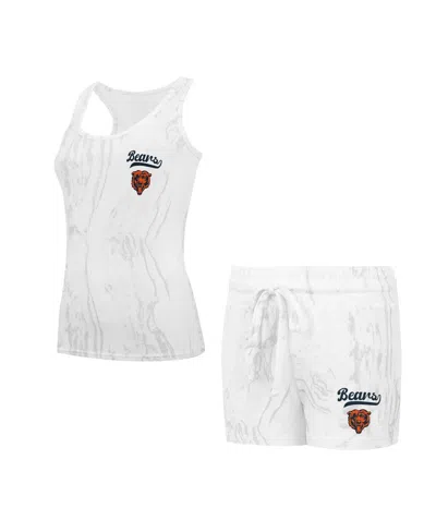 Concepts Sport Women's Chicago Bears Quartz Hacci Knit Tank Top And Shorts Sleep Set In Multi
