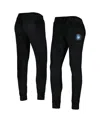 Concepts Sport Women's  Black Charlotte Fc Intermission Velour Cuffed Pants In Black