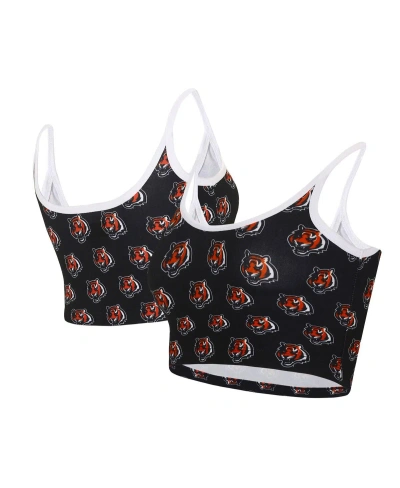 Concepts Sport Women's  Black Cincinnati Bengals Gauge Lounge Bralette