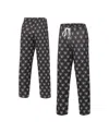 Concepts Sport Black Las Vegas Raiders Gauge Allover Print Sleep Pants In Black