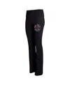 Concepts Sport Women's  Black Ohio State Buckeyes Enclave Tri-blend Flared Leggings In Black