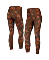 Concepts Sport Women's  Brown Cleveland Browns Breakthrough Allover Print Leggings In Brown