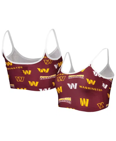 Concepts Sport Women's  Burgundy Washington Commanders Breakthrough Allover Knit Lounge Bralette