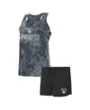 Concepts Sport Women's  Charcoal Brooklyn Nets Billboard Racerback Tank Top And Shorts Sleep Set In Charcoal