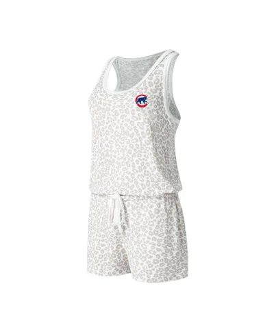 CONCEPTS SPORT WOMEN'S CONCEPTS SPORT CREAM CHICAGO CUBS MONTANA HACCI KNIT ROMPER