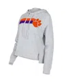 Concepts Sport Women's  Gray Clemson Tigers Cedar Tri-blend Raglan Pullover Hoodie In Gray