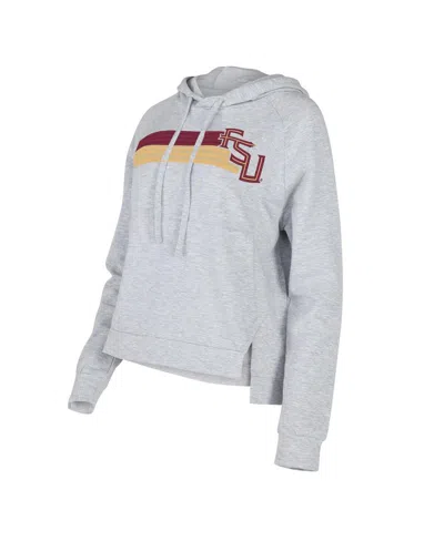 Concepts Sport Women's  Gray Florida State Seminoles Cedar Tri-blend Raglan Pullover Hoodie