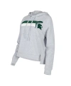 Concepts Sport Women's  Gray Michigan State Spartans Cedar Tri-blend Raglan Pullover Hoodie In Gray