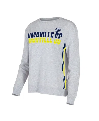 Concepts Sport Women's  Gray Nashville Sc Cedar Tri-blend Long Sleeve T-shirt
