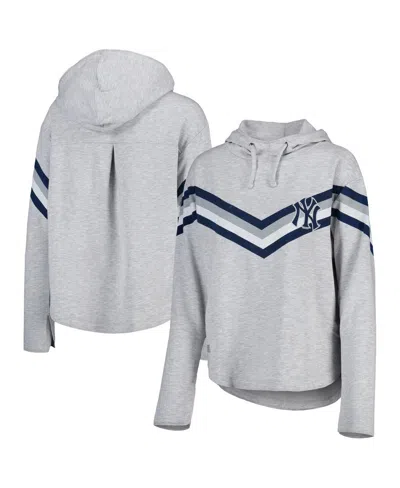 Concepts Sport Women's  Gray New York Yankees Register Fleece Hooded Nightshirt