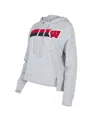 Concepts Sport Women's  Gray Wisconsin Badgers Cedarâ Tri-blend Raglan Pullover Hoodie In Gray