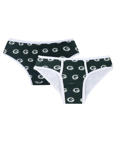 Concepts Sport Women's  Green Green Bay Packers Gauge Allover Print Knit Panties