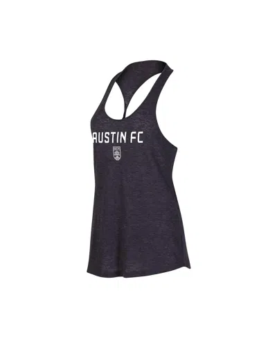 Concepts Sport Women's  Heather Charcoal Austin Fc Radiant Twist Back Scoop Neck Tank Top