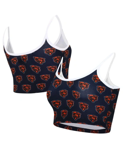 Concepts Sport Women's  Navy Chicago Bears Gauge Lounge Bralette