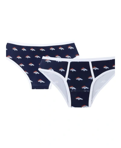 Concepts Sport Women's  Navy Denver Broncos Gauge Allover Print Knit Panties