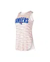 Concepts Sport Women's  New York Rangers Sunray Multicolor Tri-blend Tank Top In Pink