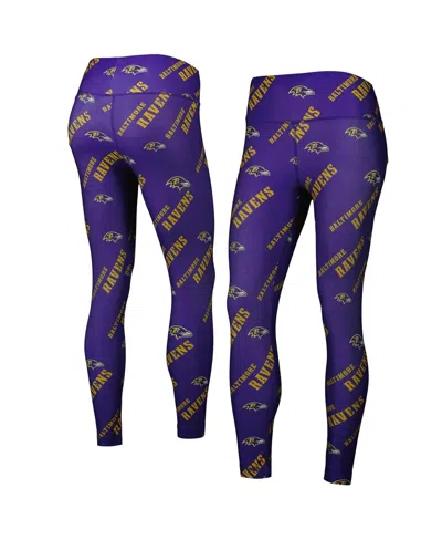 Concepts Sport Women's  Purple Baltimore Ravens Breakthrough Allover Print Leggings