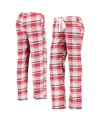 Concepts Sport Women's  Red And Navy Washington Nationals Accolade Flannel Pants In Red