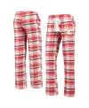 CONCEPTS SPORT WOMEN'S CONCEPTS SPORT RED, BLACK CALGARY FLAMES ACCOLADE FLANNEL PANTS