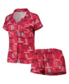 Concepts Sport Women's  Red St. Louis Cardinals Flagship Allover Print Top And Shorts Sleep Set In Red