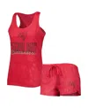 Concepts Sport Women's  Red Tampa Bay Buccaneers Billboard Scoop Neck Racerback Tank And Shorts Sleep In Red