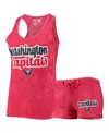 Concepts Sport Women's  Red Washington Capitals Billboard Racerback Tank Top And Shorts Set In Red