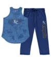 Concepts Sport Women's  Royal Kansas City Royals Plus Size Jersey Tank Top And Pants Sleep Set In Royal
