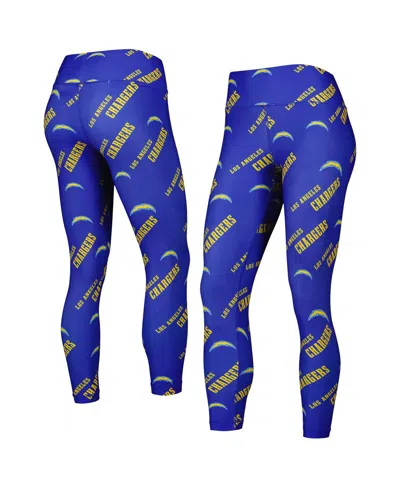 Concepts Sport Women's  Royal Los Angeles Chargers Breakthrough Allover Print Lounge Leggings